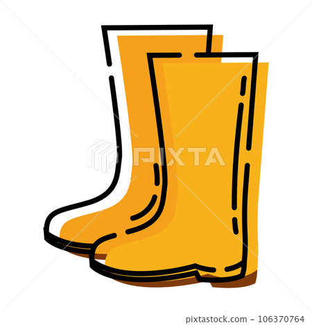 Isolated colored mud boots sketch icon Vector 106370764