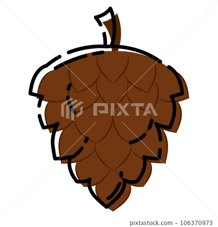 Isolated colored autumn nut sketch icon Vector Isolated colored autumn nut sketch icon Vector 106370973