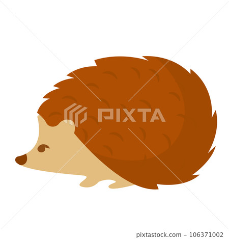 Isolated colored cute hedgehog animal Vector Isolated colored cute hedgehog animal Vector 106371002