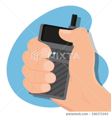 Isolated hand holding an e-cigarette Vector 106371042
