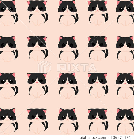 Seamless pattern background with cat emoji avatars Vector Seamless pattern background with cat emoji avatars Vector 106371125
