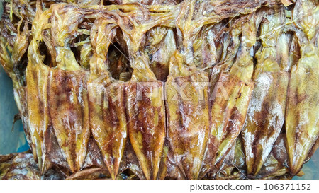 dried squid at the market dried squid at the market 106371152