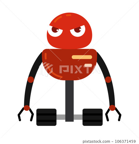 Isolated colored cute robot toy icon Vector 106371459