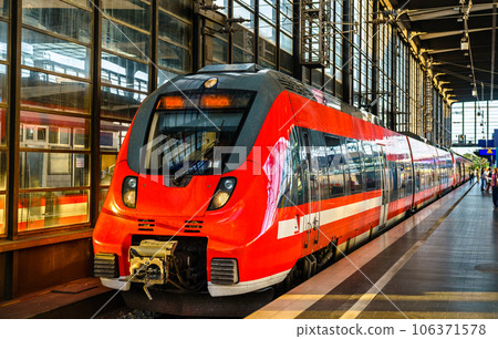 Red regional train at Zoologischer Garten Station in Berlin, Germany Red regional train at Zoologischer Garten Station in Berlin, Germany 106371578