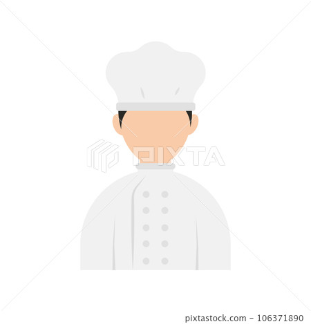 Isolated abstract colored male chef character Vector 106371890