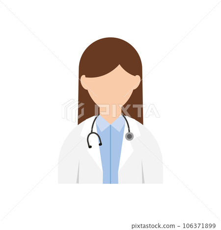 Isolated abstract colored female doctor character Vector Isolated abstract colored female doctor character Vector 106371899
