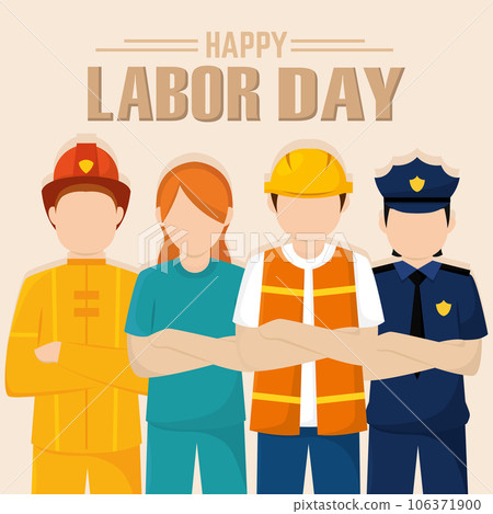 Different abstract characters with different jobs Labor day Vector Different abstract characters with different jobs Labor day Vector 106371900