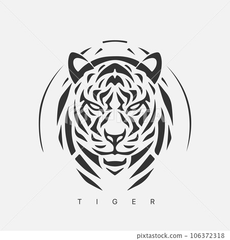 Modern abstract vector tiger logo template Modern abstract vector tiger logo template 106372318