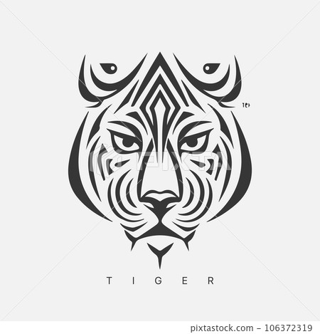 Modern abstract vector tiger logo template Modern abstract vector tiger logo template 106372319