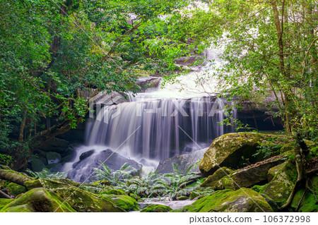 Waterfall at Phu Kradueng national park, Loei Thailand, beautiful landscape of waterfalls in rainforest Waterfall at Phu Kradueng national park, Loei Thailand, beautiful landscape of waterfalls in rainforest 106372998