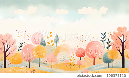 手绘卡通清新漂亮的花草风景艺术感背景图案 手绘卡通清新漂亮的花草风景艺术感背景图案 106373110