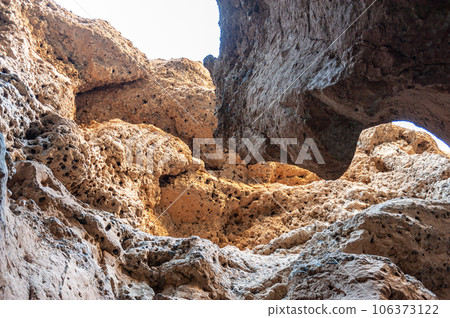 Inside Sesriem canyon in Namibia 106373122