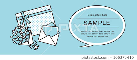 Illustrations for bouquets, presents, messages, anniversary celebrations Illustrations for bouquets, presents, messages, anniversary celebrations 106373410