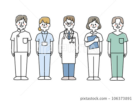 Medical worker illustration set (whole body) 106373891