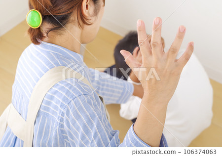 Mother disciplining her child (corporal punishment) Mother disciplining her child (corporal punishment) 106374063