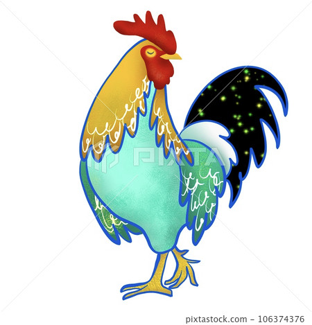 彩色雞設計的插圖 106374376