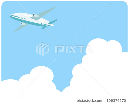 飛機在雲層上方飛行的插圖 106374570