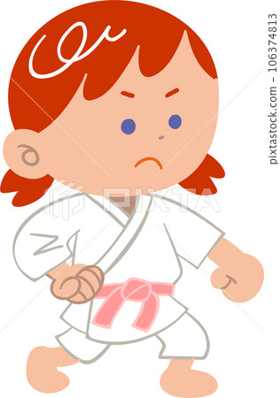 girl doing karate 106374813