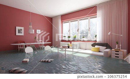 Flooding living interior Flooding living interior 106375254