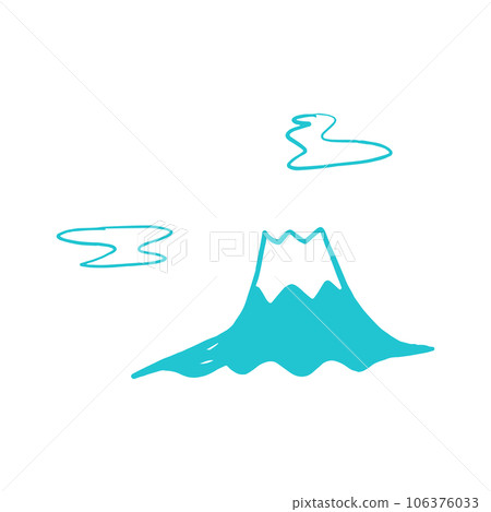 富士山插畫手繪 富士山插畫手繪 106376033