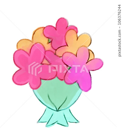 Crayon illustration of a bouquet Crayon illustration of a bouquet 106376244