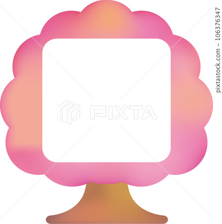 彩虹水彩風格櫻花框架 彩虹水彩風格櫻花框架 106376347