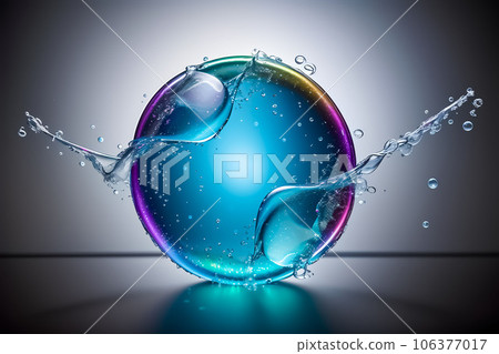 Background image with colorful spheres on a black background AI image Background image with colorful spheres on a black background AI image 106377017