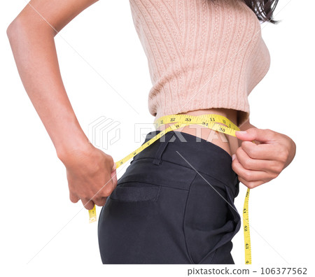 Waist Woman with tape Measure,Body Slim,Shapely,Diet, Low Calories,Weight Loss for Good Health,Fitness for Slimming concept. Waist Woman with tape Measure,Body Slim,Shapely,Diet, Low Calories,Weight Loss for Good Health,Fitness for Slimming concept. 106377562