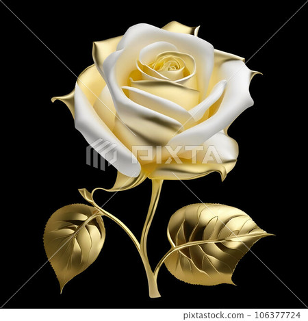 Golden rose flower illustration AI image generation Golden rose flower illustration AI image generation 106377724