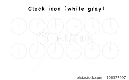 White clock icon that can be used on black background White clock icon that can be used on black background 106377997