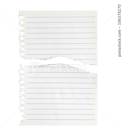 striped notebook paper isolated on white background striped notebook paper isolated on white background 106378270