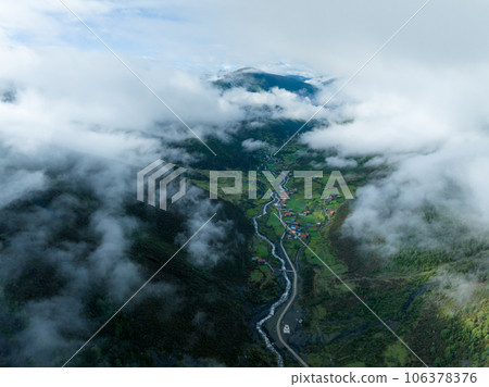 Beautiful sunrise landscape in Sichuan,China 106378376