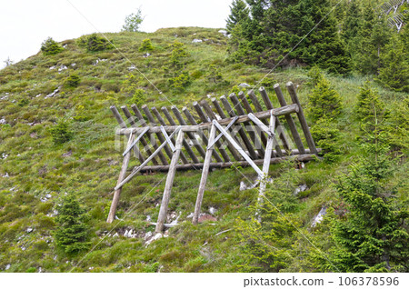 Avalanche barriers old style in Italy Avalanche barriers old style in Italy 106378596