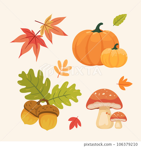 秋季元素與食物集合 秋季元素與食物集合 106379210