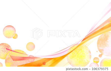 Orange streamline and bubble background material 106379375