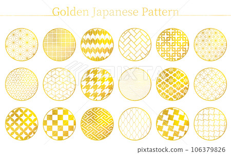 Japanese-style materials, 18 golden Japanese patterns (with Japanese-style textures) Japanese-style materials, 18 golden Japanese patterns (with Japanese-style textures) 106379826
