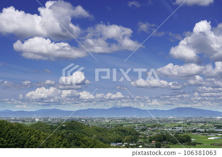 藍天白雲，美山市八月夏日風光 106381063