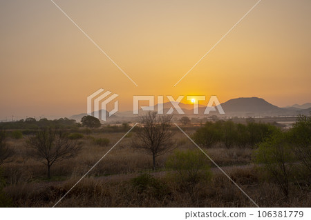 Hwangryong River, Yeongsan River, bicycle path Hwangryong River, Yeongsan River, bicycle path 106381779