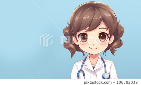 手绘卡通医生插画 106382039