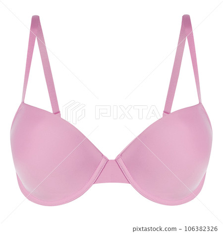 Delicate Pink Women's Bra Isolated on White - Stock Photo [106382326] -  PIXTA