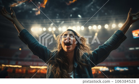 female football fan 106384528