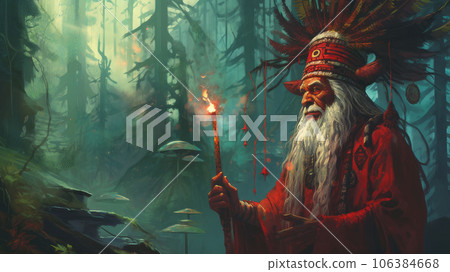 shaman communicates with spirits 106384668