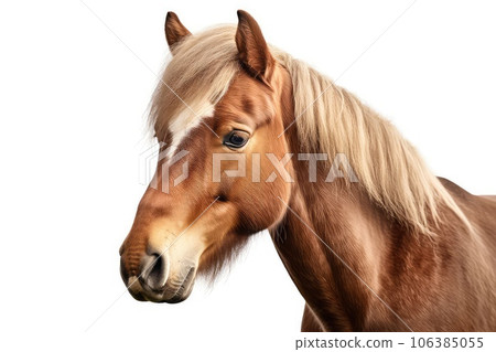 Pony photo realistic illustration - Generative AI. 106385055