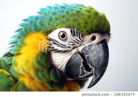 Parrot photo realistic illustration - Generative AI. Parrot photo realistic illustration - Generative AI. 106385074