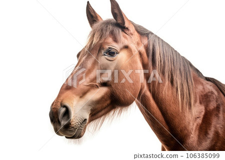 Horse photo realistic illustration - Generative AI. 106385099