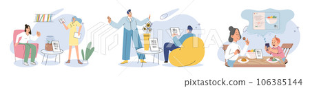 Cashless payment. Vector illustration. Online shopping platforms often offer various cashless payment options to choose from With mobile cashless payments, you cpay for purchases 106385144