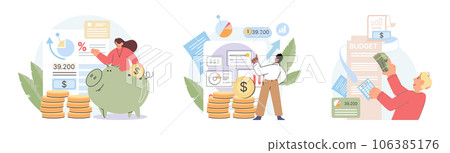 People analysis budget. Calculate financial plan of save income and expense management. Business people accountants, spreadsheet producing reports. Income increase strategy. Budget planning, balanced People analysis budget. Calculate financial plan of save income and expense management. Business people accountants, spreadsheet producing reports. Income increase strategy. Budget planning, balanced 106385176