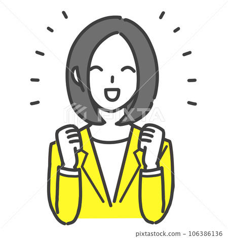 A woman who poses a gut A woman who poses a gut 106386136