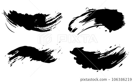 brush strokes drawn with ink 106386219
