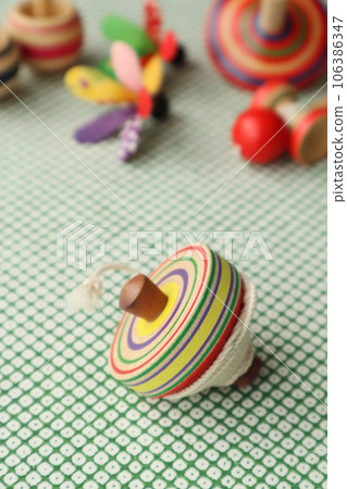 Various pieces, Kendama and Japanese paper Various pieces, Kendama and Japanese paper 106386347